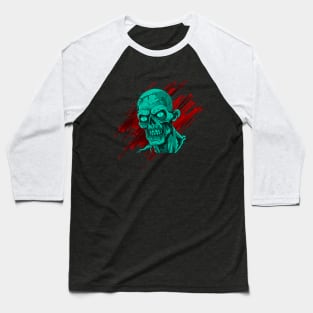 Creepy Zombie head horror Baseball T-Shirt